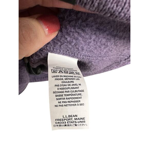 L.L. Bean Sweater Fleece Full Zip Jacket Size 1X Purple Excellent! - Picture 5 of 8